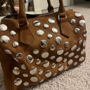 Studded Brown Handbag